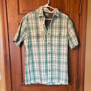 Plaid Short Sleeve Shirt - Green